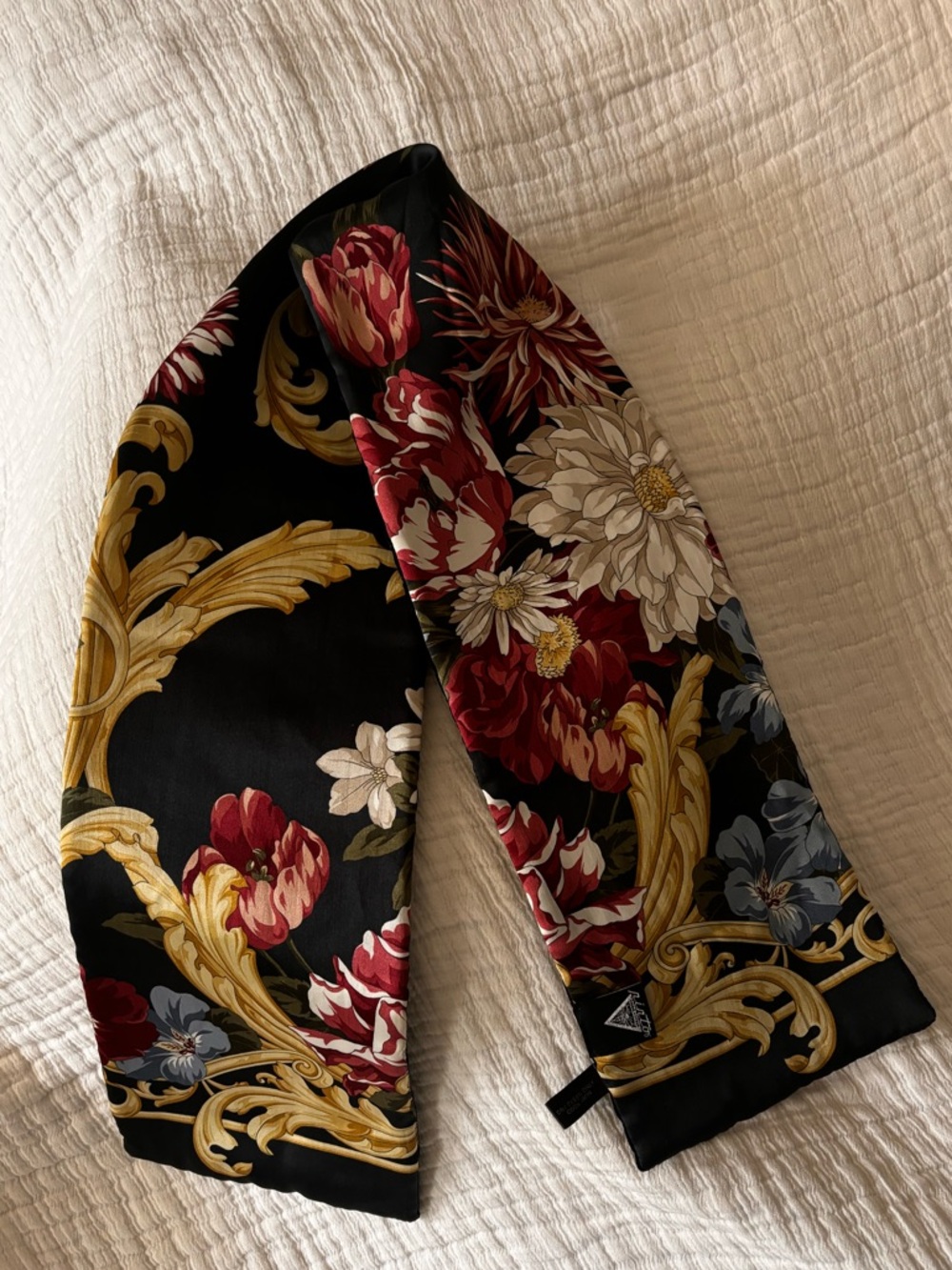 Pinto Silk Blend Floral Print Baroque Style Scarf
